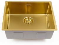 Кухонная мойка Grandex Aqua 5011361 54x44 стальная, золото