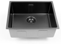 Кухонная мойка Grandex Aqua 5011363 54x44 стальная, графит