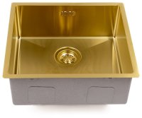 Кухонная мойка Grandex Aqua 5040601 49x44 стальная, золото