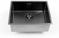 Кухонная мойка Grandex Aqua 5041743 54x44 стальная, графит