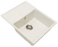 Кухонная мойка Grandex Aqua 600311 65x50 из кварцевого композита, белый