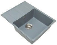Кухонная мойка Grandex Aqua 600312 65x50 из кварцевого композита, серый