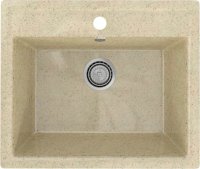 Кухонная мойка Practik PR-565 PR-M-565-002 57x50 из искусственного камня, бежевый