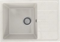 Кухонная мойка Practik PR-600 PR-M-600-001 60x42 из искусственного камня, белый