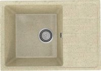 Кухонная мойка Practik PR-600 PR-M-600-002 60x42 из искусственного камня, бежевый