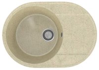 Кухонная мойка Practik PR-610 PR-M-610-002 61x47 из искусственного камня, бежевый