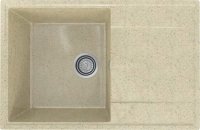 Кухонная мойка Practik PR-735 PR-M-735-002 74x48 из искусственного камня, бежевый
