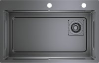 Кухонная мойка Raglo R702 R702.7246.09 72x46 стальная, графит