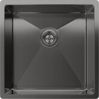 Кухонная мойка Rivelato 4444 UN PVD black 44x44 стальная, черный