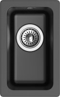 Кухонная мойка Rivelato BK-25 nero 31x46 из кварцевого композита, черный