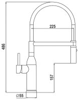 Смеситель для кухни GAPPO G4098-29 с гибким изливом, оружейная сталь