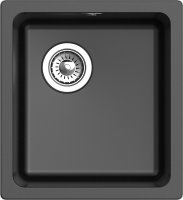 Кухонная мойка Rivelato BK-35 nero 42x46 из кварцевого композита, черный