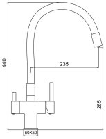 Смеситель для кухни GAPPO G4395-33 с подключением фильтра и гибким изливом, золотой сатин