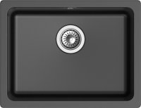 Кухонная мойка Rivelato BK-50 nero 56x43 из кварцевого композита, черный