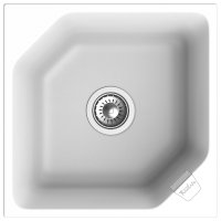 Кухонная мойка Rivelato LS-50 brina 50x50 из кварцевого композита, иней