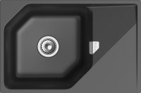 Кухонная мойка Rivelato LS-75 antracite 75x50 из кварцевого композита, антрацит