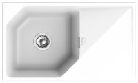 Кухонная мойка Rivelato LS-85 brina 85x50 из кварцевого композита, иней