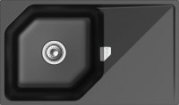 Кухонная мойка Rivelato LS-85 nero 85x50 из кварцевого композита, черный