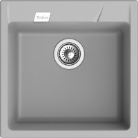 Кухонная мойка Rivelato RM-50 grigio metallizzato 50x51 из кварцевого композита, серый металлик