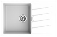 Кухонная мойка Rivelato RM-78 brina 78x50 из кварцевого композита, иней