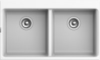 Кухонная мойка Rivelato X-90-2D brina 87x52 из кварцевого композита, иней