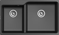Кухонная мойка Rivelato X-90D nero 87x52 из кварцевого композита, черный