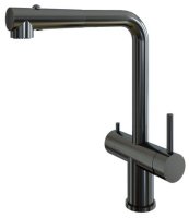Смеситель для кухни Grandex Aqua Integra-sp 9020493 с подключением фильтра и выдвижным изливом, графит