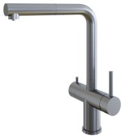 Смеситель для кухни Grandex Aqua Handy-p 902096 с подключением фильтра и выдвижным изливом, сатин