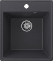 Кухонная мойка Ulgran Quartz forte Forte 425-08 43x49 из кварцевого композита, черный