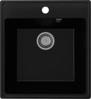 Кухонная мойка Ulgran Quartz forte Forte 460-07 46x50 из кварцевого композита, черный