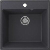 Кухонная мойка Ulgran Quartz forte Forte 505-08 51x51 из кварцевого композита, черный