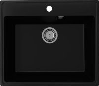 Кухонная мойка Ulgran Quartz forte Forte 580-07 58x50 из кварцевого композита, черный