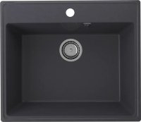 Кухонная мойка Ulgran Quartz forte Forte 580-08 58x50 из кварцевого композита, черный