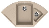 Кухонная мойка Ulgran Marta 1000 Marta 1000-03 100x55 из кварцевого композита, бежевый