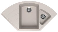 Кухонная мойка Ulgran Marta 1000 Marta 1000-10 100x55 из кварцевого композита, бежевый