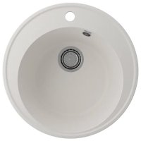 Кухонная мойка Ulgran Quartz nora Nora 485-01 49x49 из кварцевого композита, белый