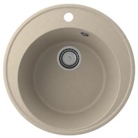 Кухонная мойка Ulgran Quartz nora Nora 485-03 49x49 из кварцевого композита, бежевый