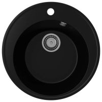 Кухонная мойка Ulgran Quartz nora Nora 485-07 49x49 из кварцевого композита, черный