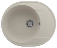 Кухонная мойка Ulgran Quartz nora Nora 585-02 59x49 из кварцевого композита, бежевый