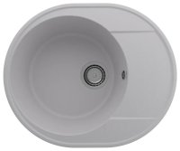 Кухонная мойка Ulgran Quartz nora Nora 585-04 59x49 из кварцевого композита, белый