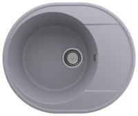 Кухонная мойка Ulgran Quartz nora Nora 585-05 59x49 из кварцевого композита, серый
