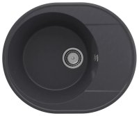 Кухонная мойка Ulgran Quartz nora Nora 585-08 59x49 из кварцевого композита, черный