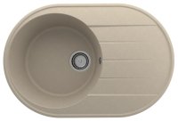 Кухонная мойка Ulgran Quartz nora Nora 750-03 75x50 из кварцевого композита, бежевый