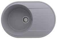 Кухонная мойка Ulgran Quartz nora Nora 750-05 75x50 из кварцевого композита, серый