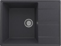 Кухонная мойка Ulgran Quartz prima Prima 650-08 65x50 из кварцевого композита, черный