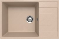 Кухонная мойка Ulgran Prima 760 Prima 760-03 76x50 из кварцевого композита, бежевый