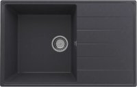 Кухонная мойка Ulgran Quartz prima Prima 780-08 78x50 из кварцевого композита, черный