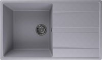 Кухонная мойка Ulgran Quartz prima Prima 850-05 85x50 из кварцевого композита, серый