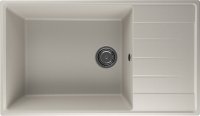 Кухонная мойка Ulgran Quartz prima Prima 860-02 86x50 из кварцевого композита, бежевый