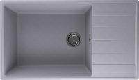 Кухонная мойка Ulgran Quartz prima Prima 860-05 86x50 из кварцевого композита, серый